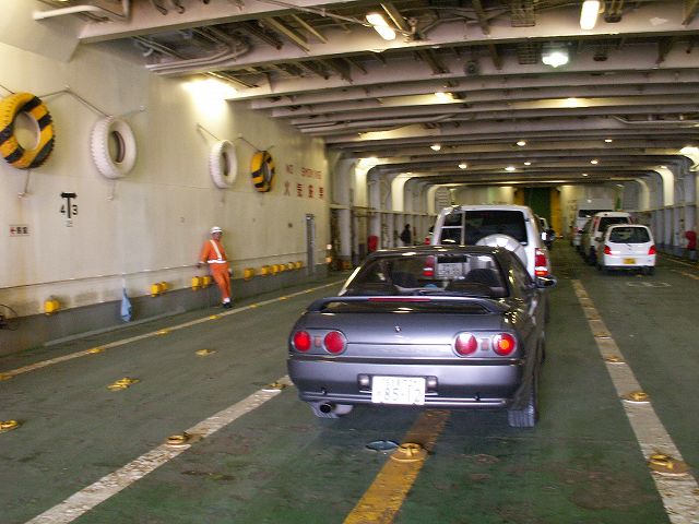 フェリー上の愛車